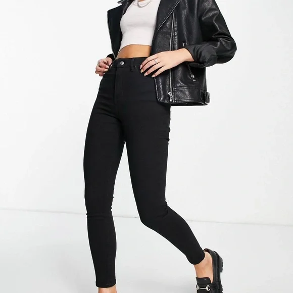 Topshop Jamie jeans pure black - Picture 1 of 5